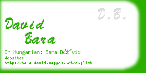 david bara business card